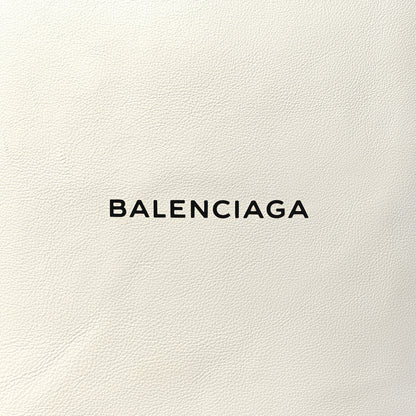Balenciaga Calfskin Medium Logo North South Shopping Tote White 8 of 10