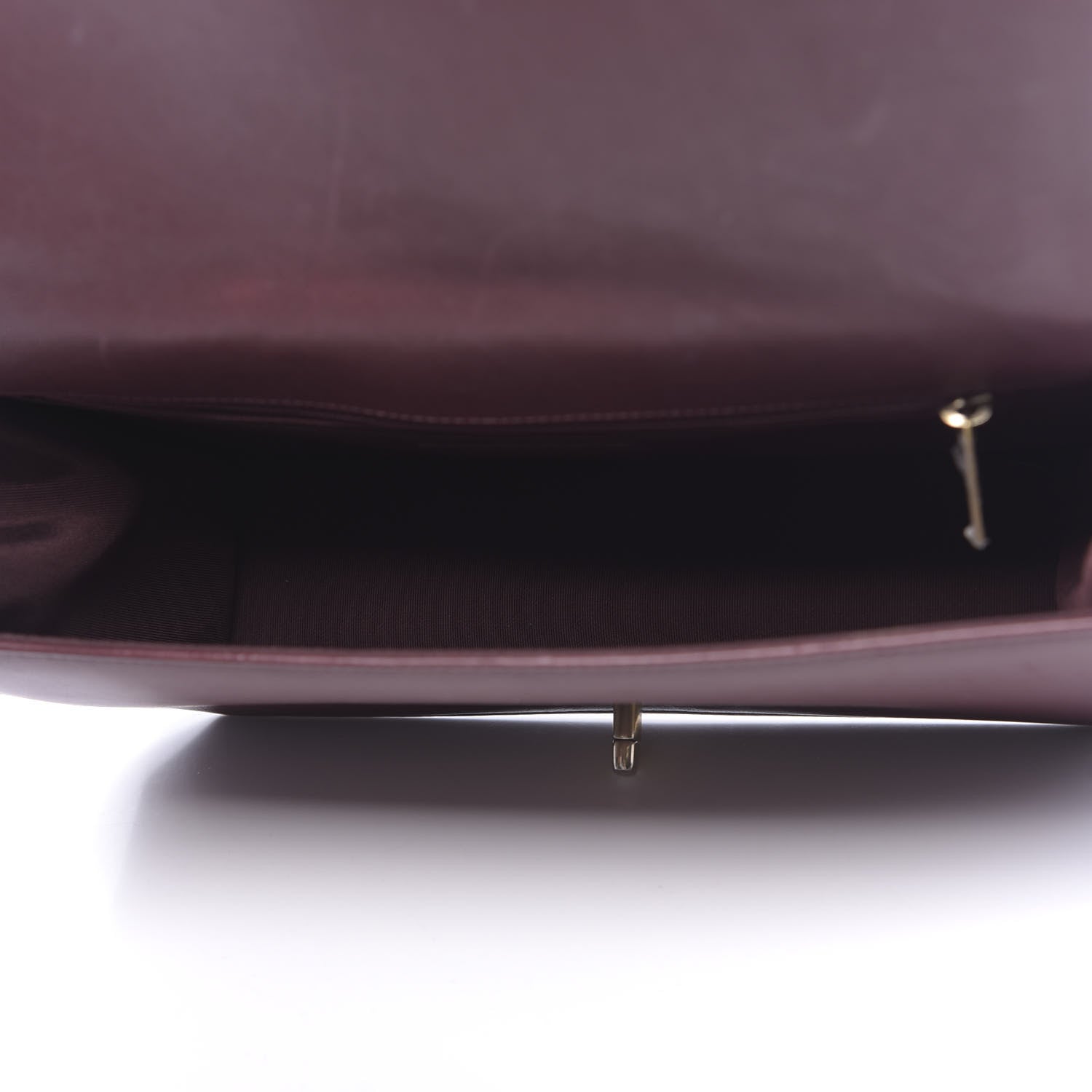 Chanel Calfskin Quilted Large Flap Bag Burgundy 4 of 12