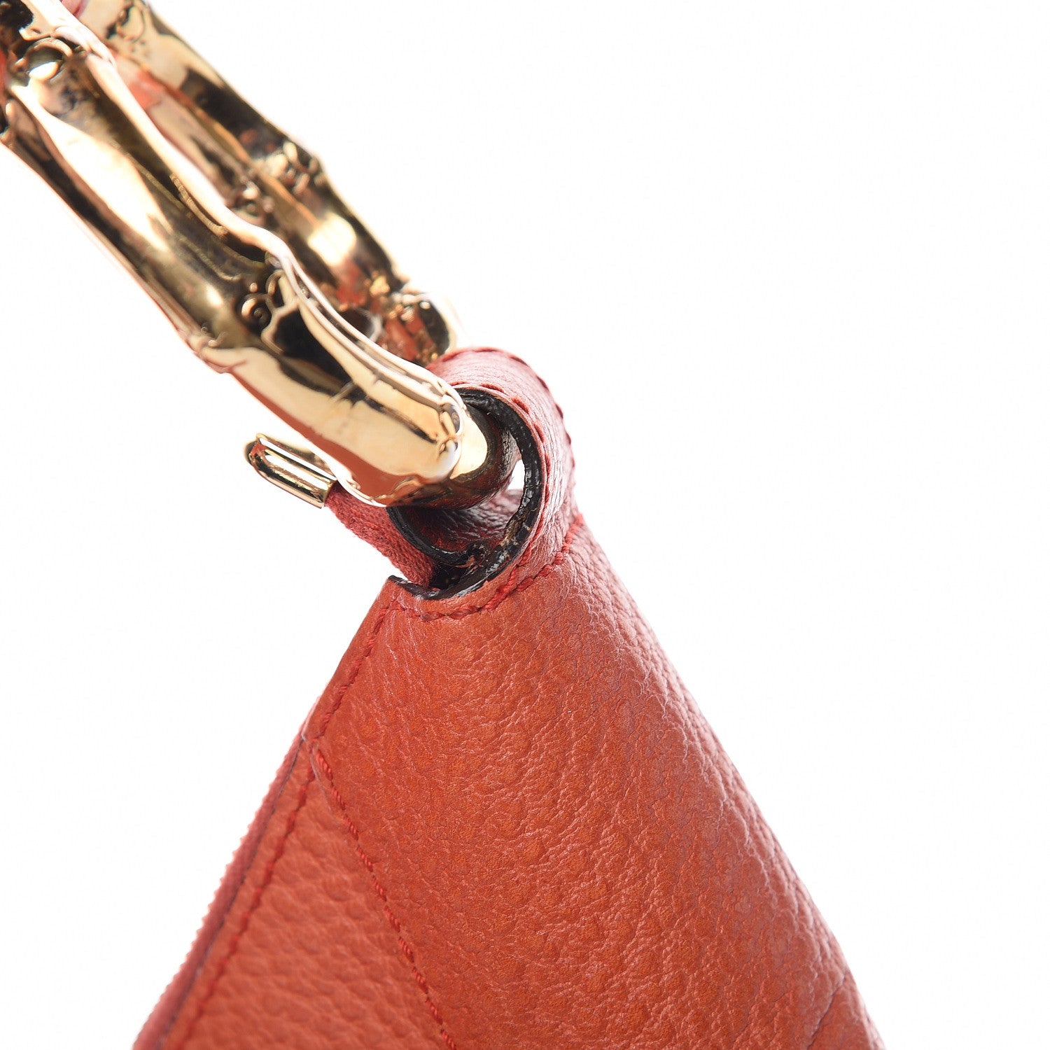 Gucci Calfskin Bamboo Ring Hobo Orange 14 of 14