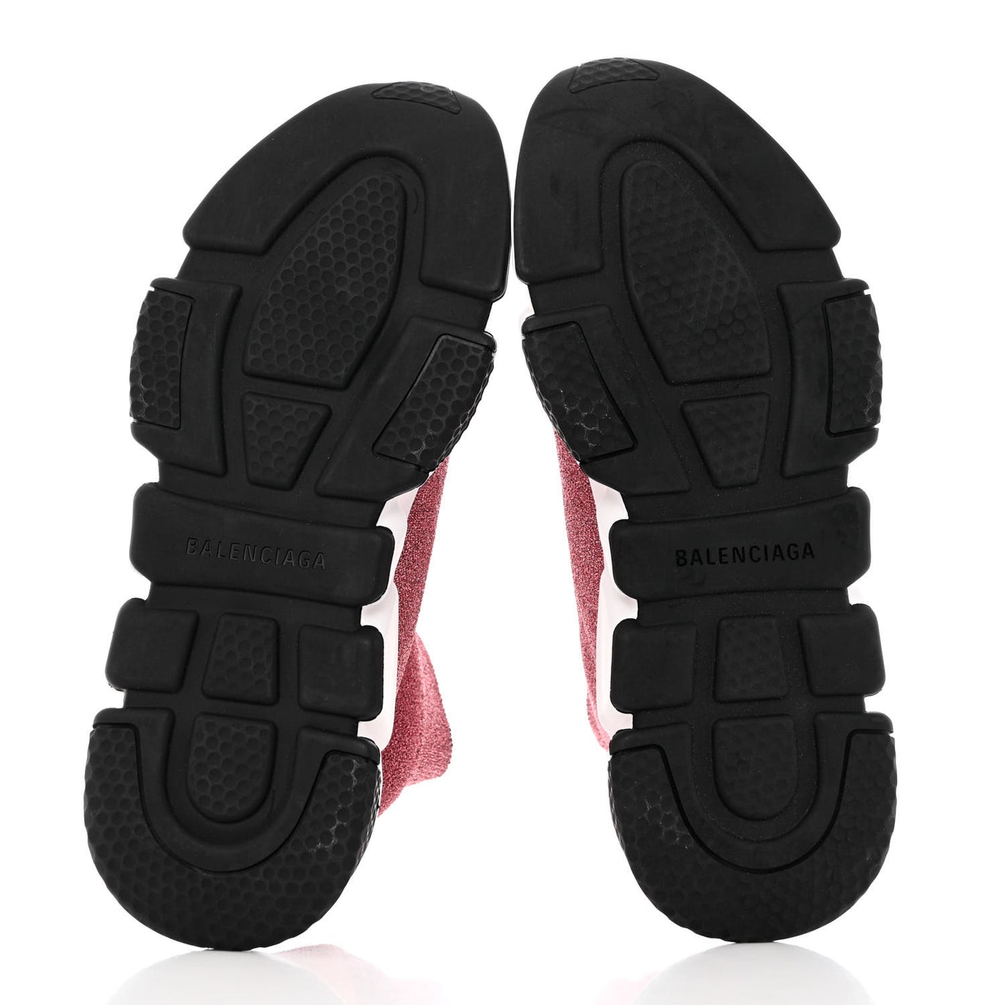 Laminated Knit Bi-Color Sole Womens Speed Sneakers 39 Pink White Black