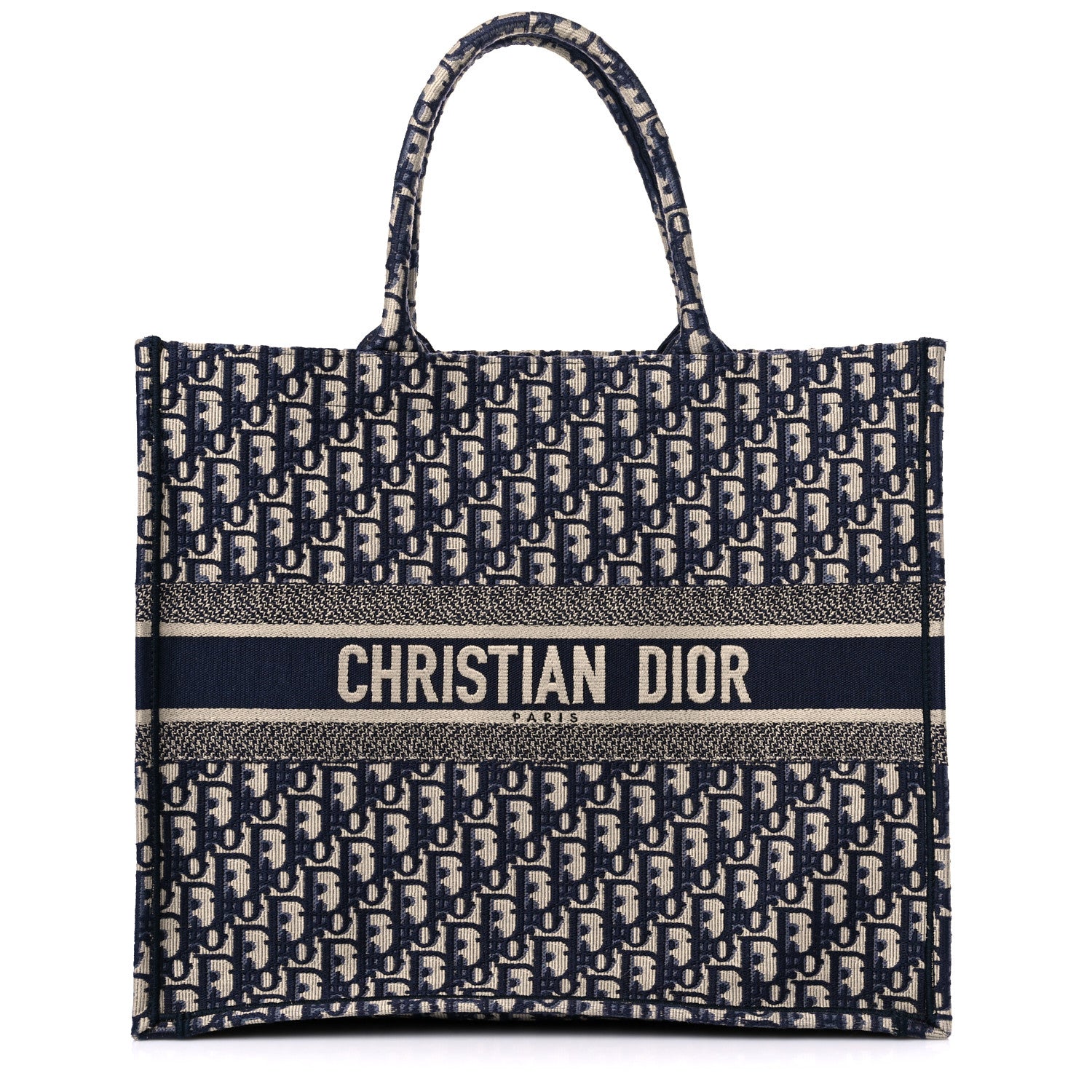 Christian Dior Oblique Large Book Tote Blue Multicolor 1 of 11