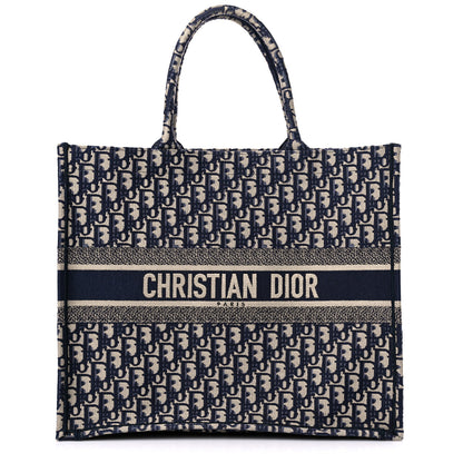 Christian Dior Oblique Large Book Tote Blue Multicolor 1 of 11