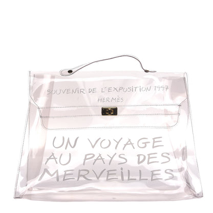 Hermes Vinyl Souvenir De L'Exposition Kelly Transparent 1 of 5