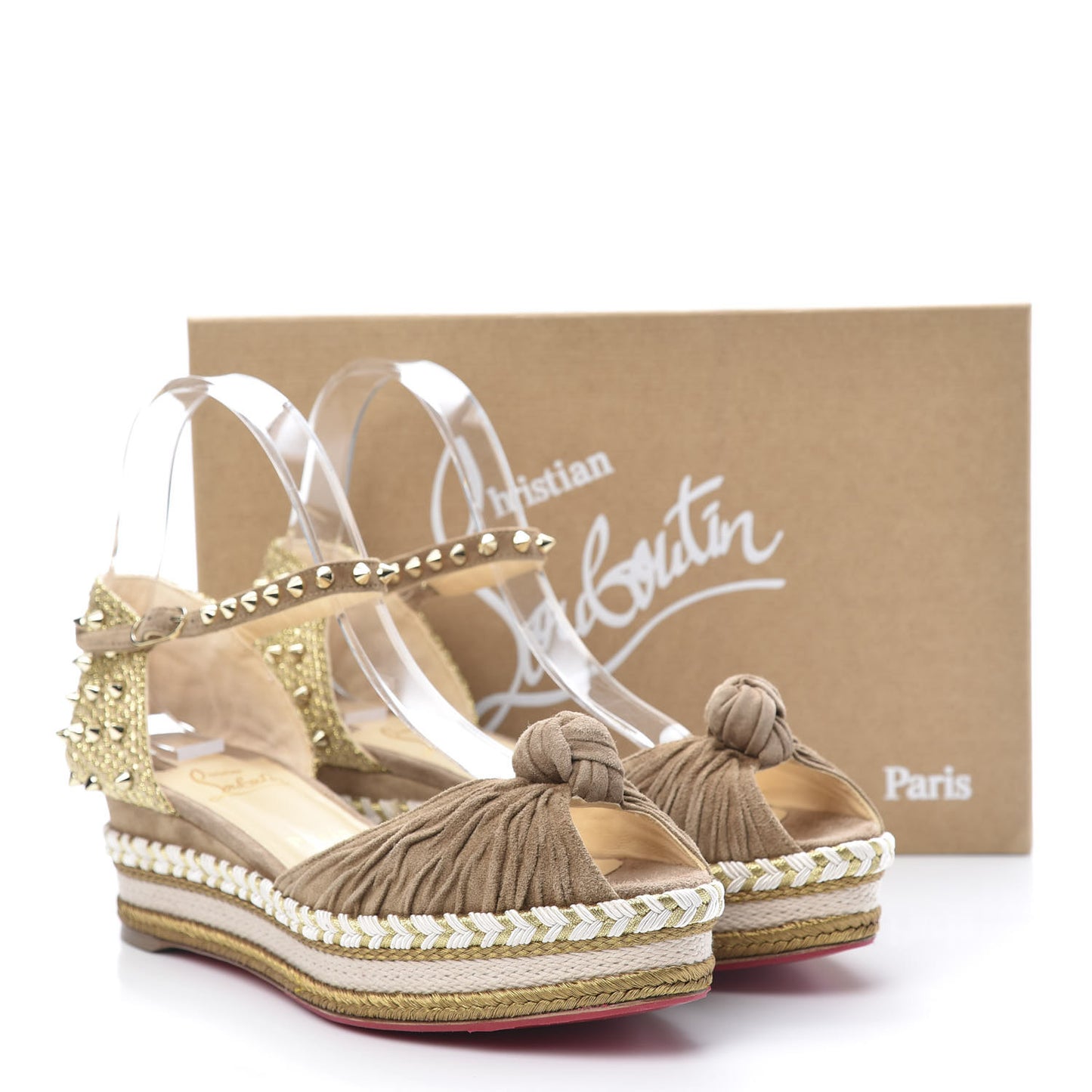 Suede Studded Madcarina Platform Sandals 40 Cappuccino