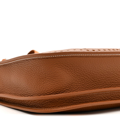 Hermes Taurillon Clemence EVELYNE III PM Gold 9 of 11