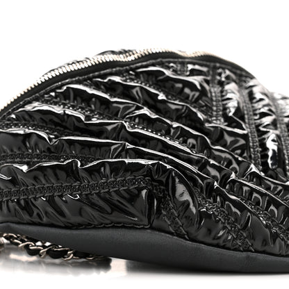 Chanel Lame Chevron Space Suit Waist Bag Black 9 of 13
