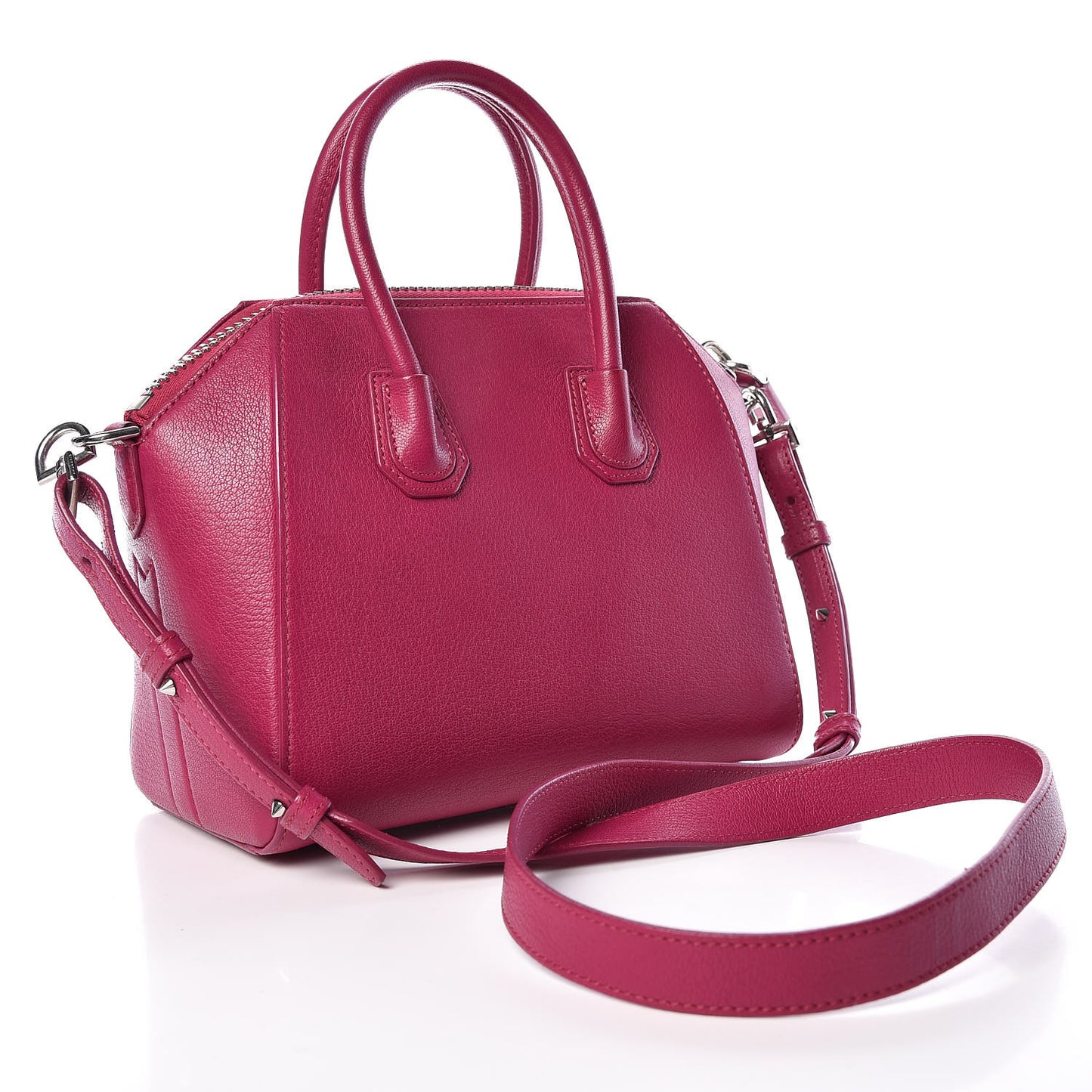 Sugar Goatskin Mini Antigona Magenta