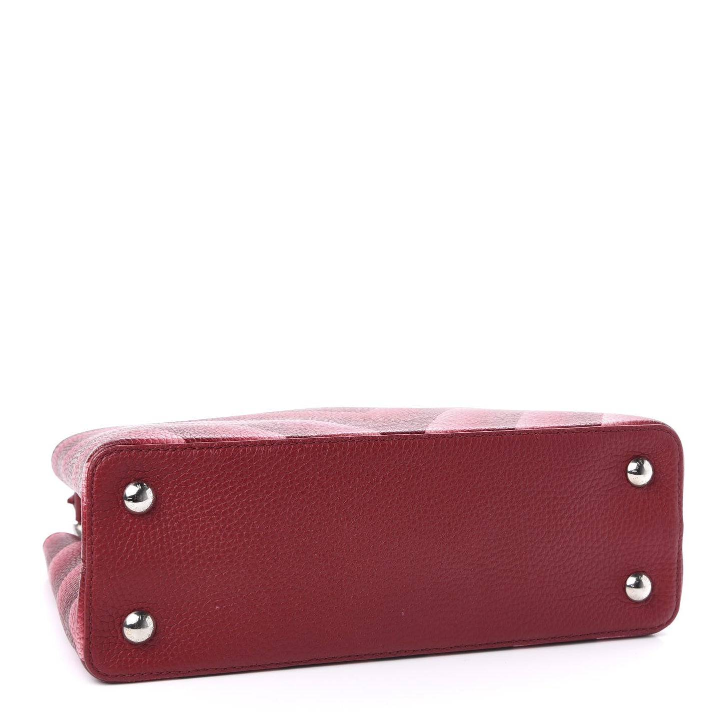 Taurillon Chevron Capucines PM Cherry