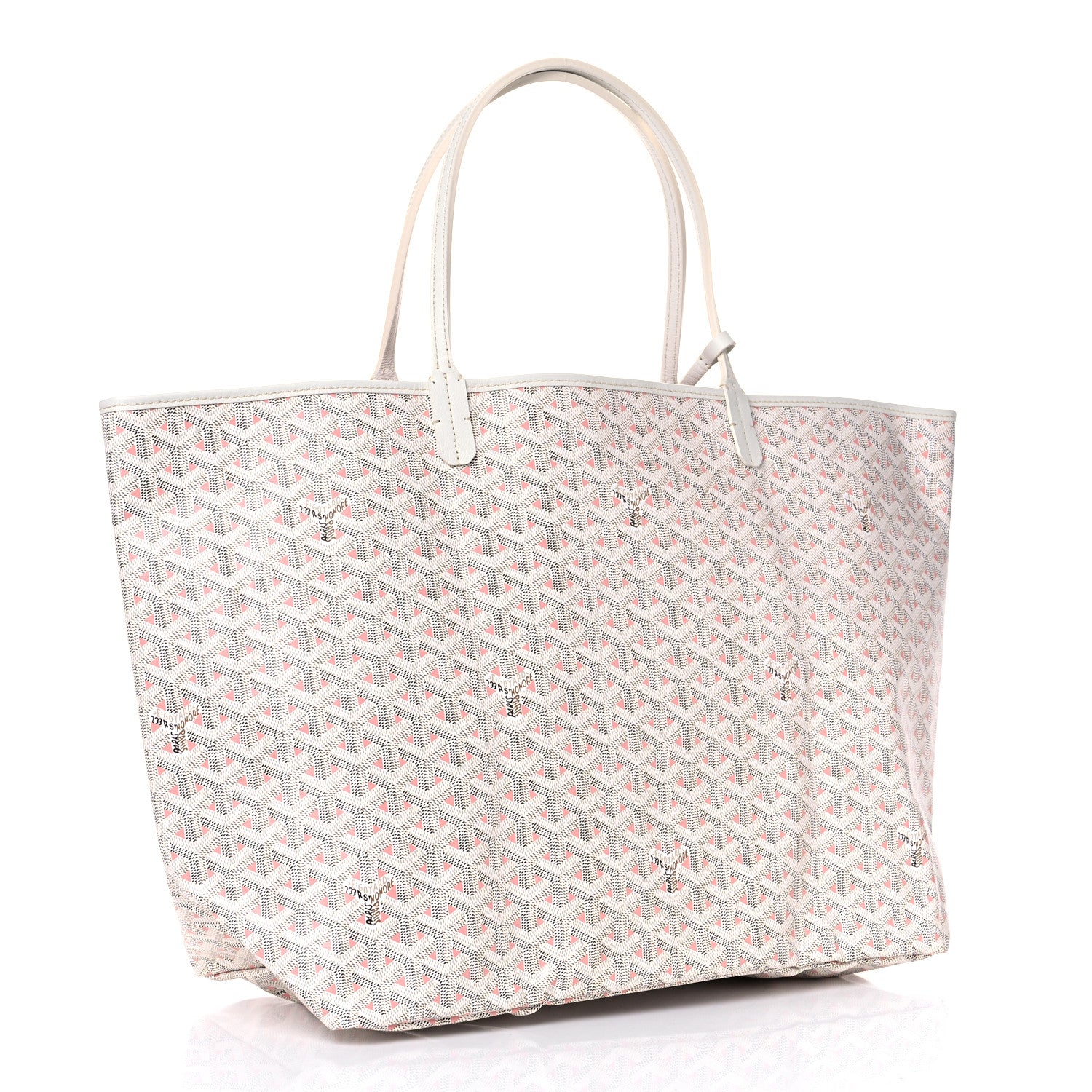 Goyard Goyardine Saint Louis Claire Voie GM White Pink 3 of 8