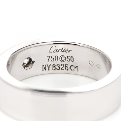 Cartier 18K White Gold Diamond 5.5mm Christmas LOVE Ring 50 5.5 4 of 5