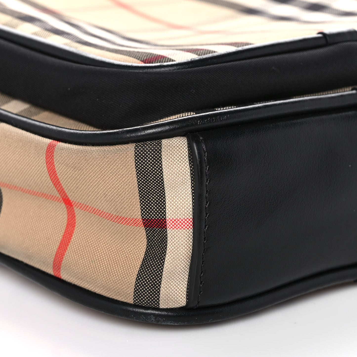 Canvas Calfskin Vintage Check Freddie Crossbody Bag Archive Beige