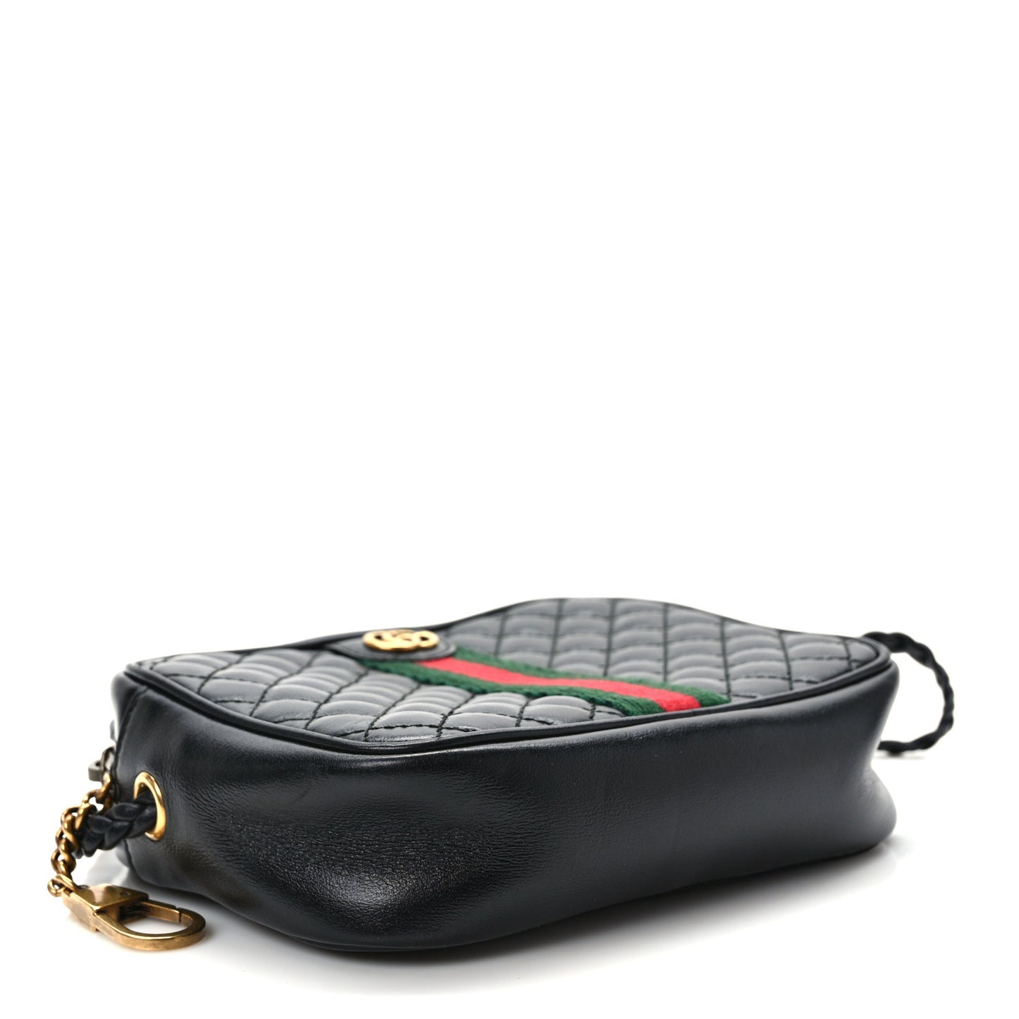 Calfskin Trapuntata Web Mini GG Shoulder Bag Black
