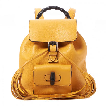 Gucci Calfskin Bamboo Small Backpack Yellow 1 of 10