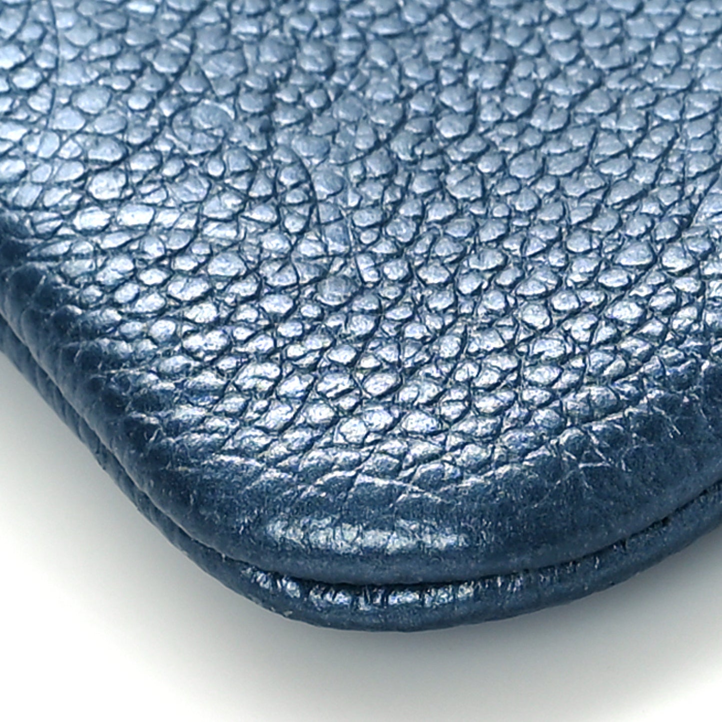Metallic Empreinte Monogram Giant Key Pouch Navy Nacre
