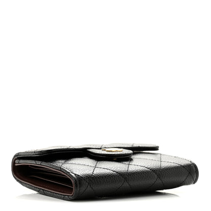 Chanel Caviar Quilted Compact Flap Wallet Black 4 of 9