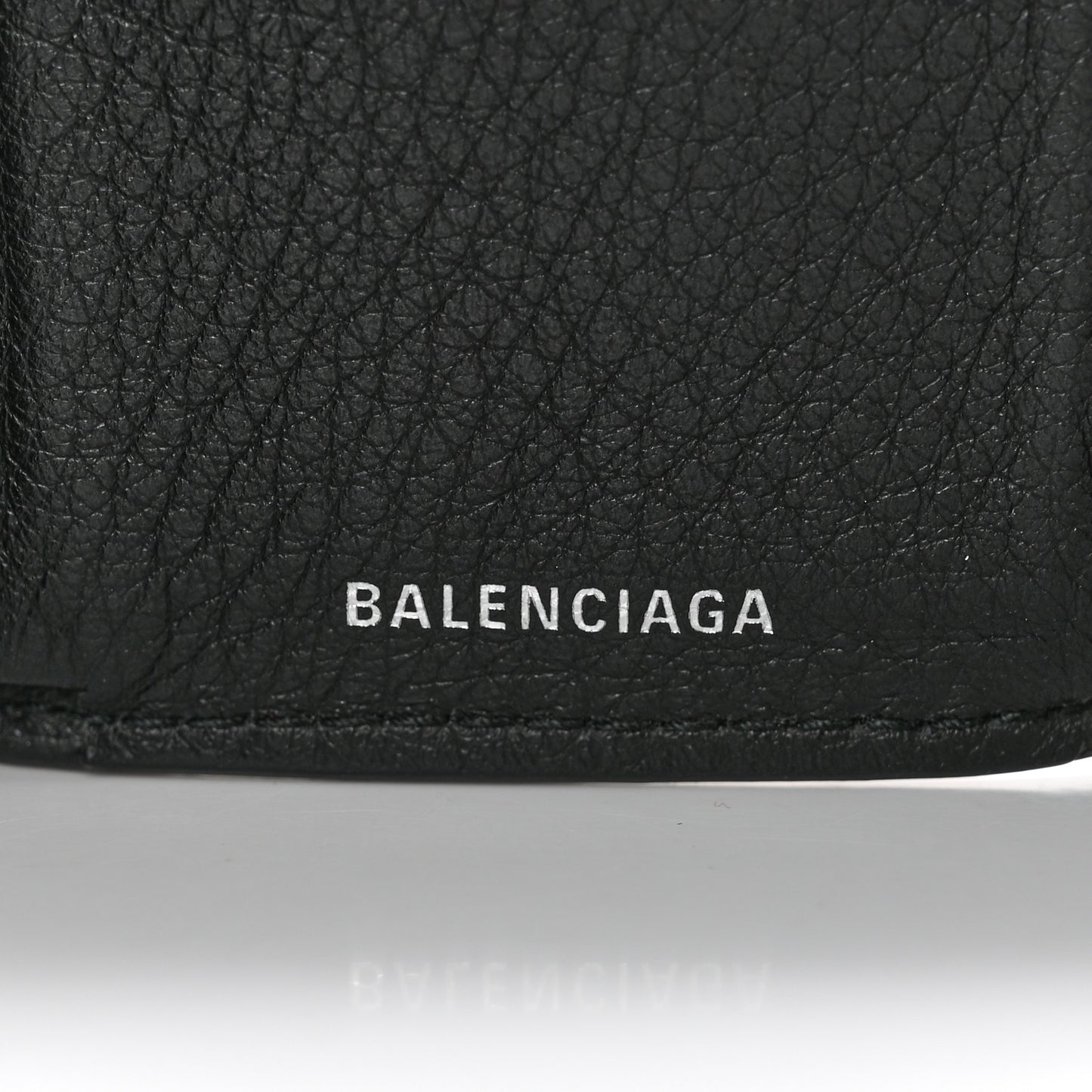 Calfskin Mini Papier Wallet Black