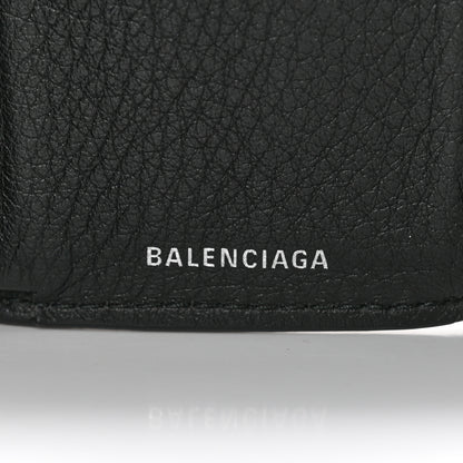 Balenciaga Calfskin Mini Papier Wallet Black 6 of 6