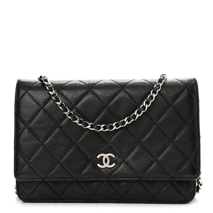 Chanel Caviar Quilted Wallet On Chain WOC Black 1 of 12