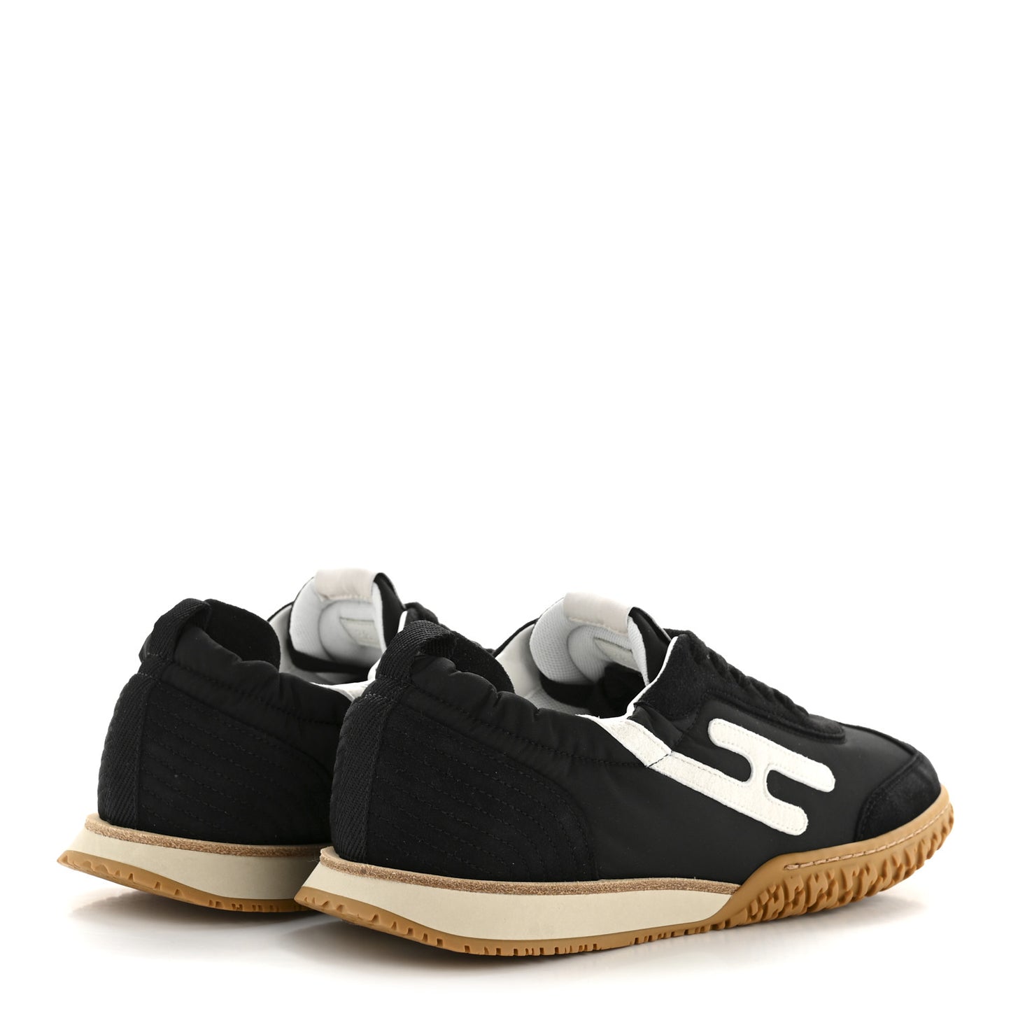 Nappa Suede Goatskin Jet Sneakers 38 Black