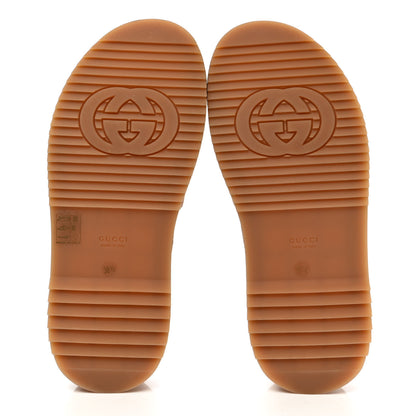 Gucci Canvas GG Monogram Angelina Platform Slide Sandals 38.5 Beige Ruggine 5 of 9