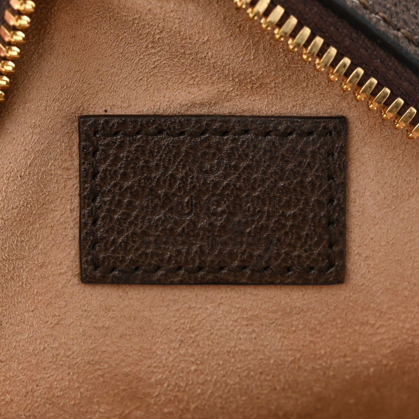 GG Supreme Monogram Web Mini Ophidia Round Shoulder Bag Brown