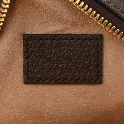 Gucci GG Supreme Monogram Web Mini Ophidia Round Shoulder Bag Brown 6 of 11