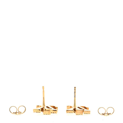 Louis Vuitton Metal Crystal LV Iconic Earrings Gold 3 of 5