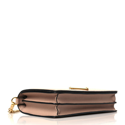 Prada Saffiano Bandoliera Flip Lock Chain Crossbody Bag Cipria 4 of 10