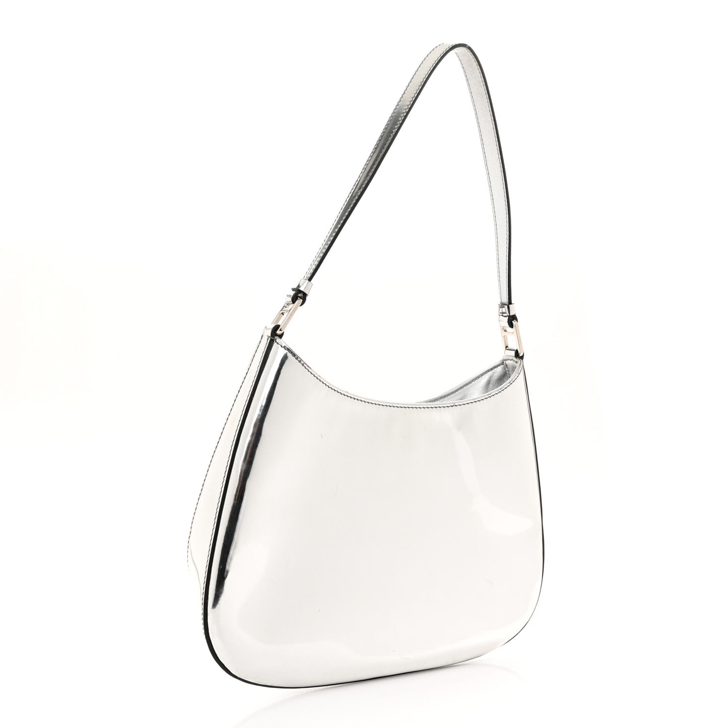 Spazzolato Cleo Shoulder Bag Argento