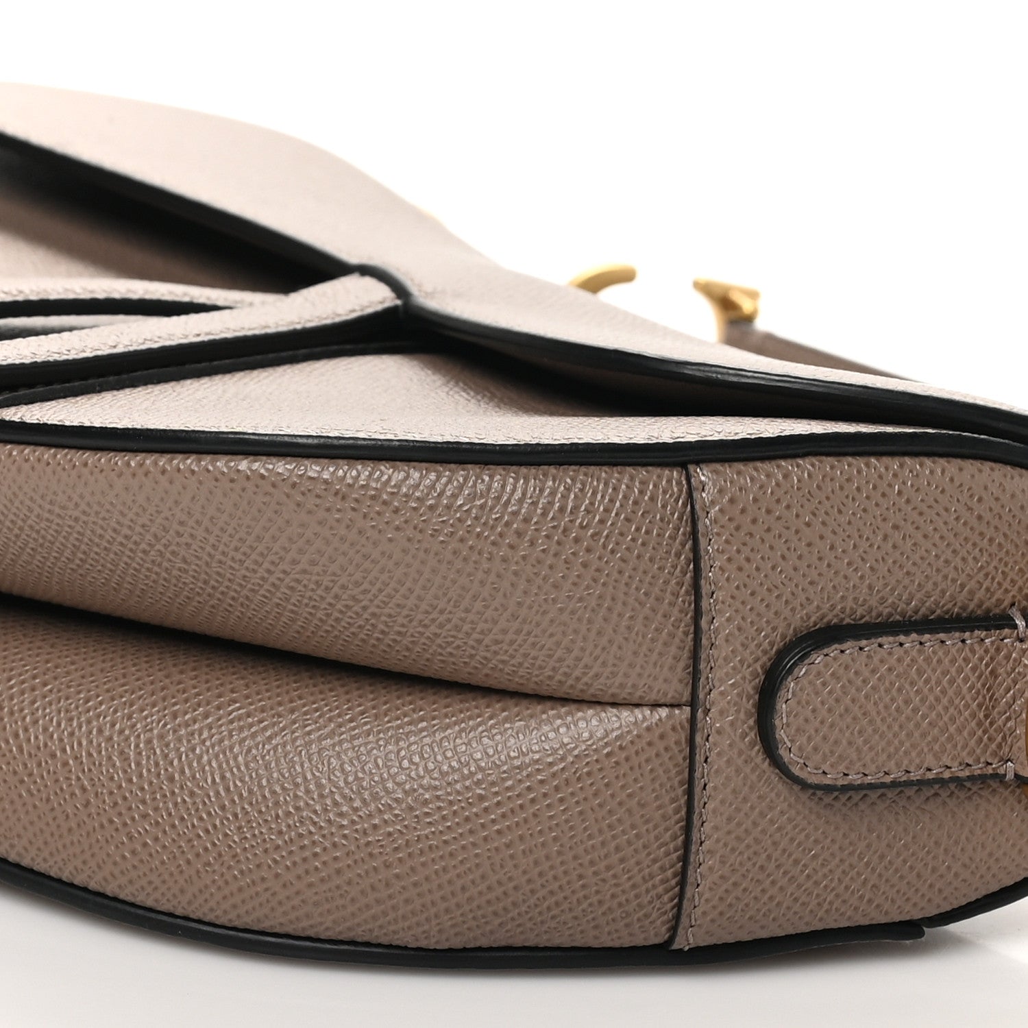 Christian Dior Grained Calfskin Saddle Bag Warm Taupe 10 of 10