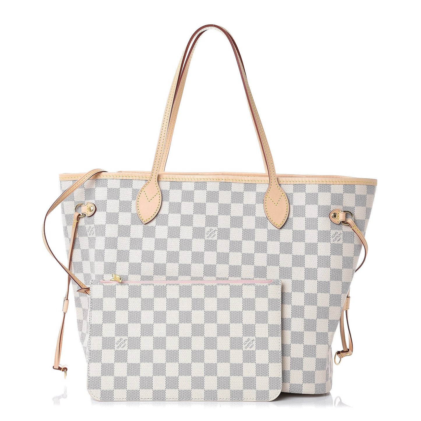 Damier Azur Neo Neverfull MM Rose Ballerine