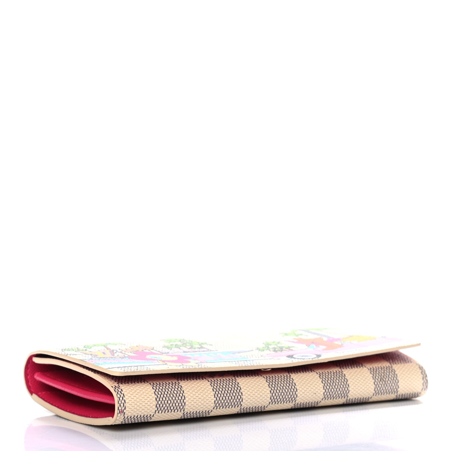 Louis Vuitton Damier Azur 2021 Christmas Animation Hollywood Sarah Wallet Fuchsia 3 of 7