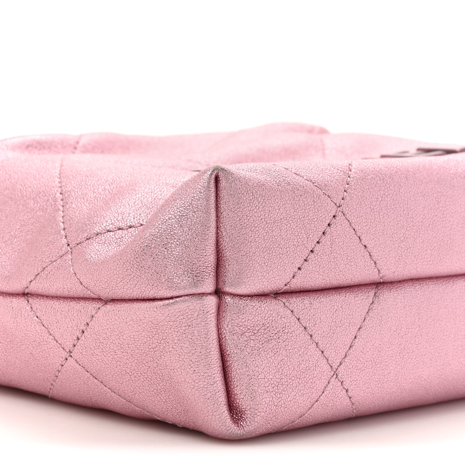 Chanel Metallic Lambskin Lacquered Monochrome Quilted Mini Chanel 22 Pink 10 of 12
