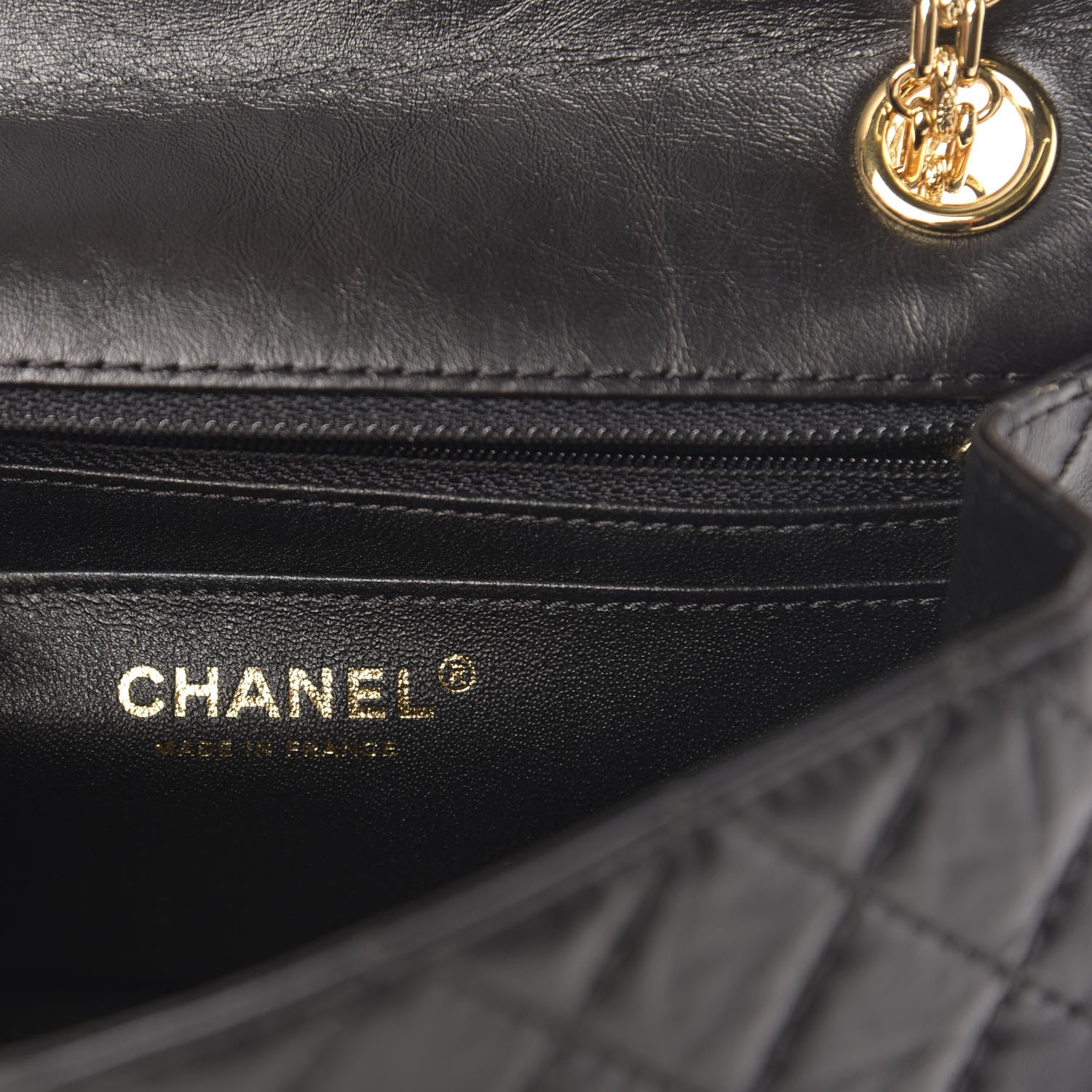 Chanel Aged Calfskin Quilted 2.55 Reissue Mini Flap Black 8 of 11