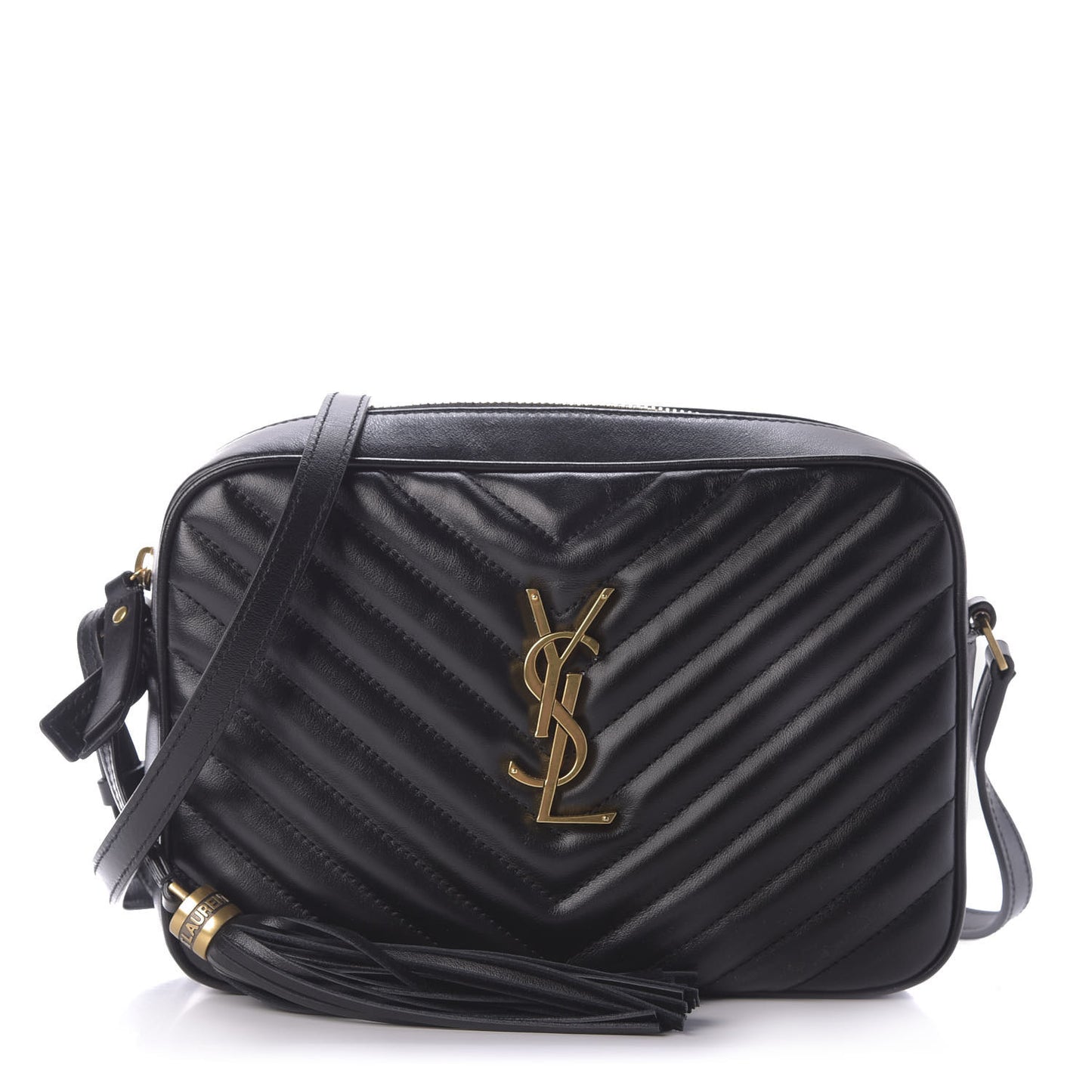 Calfskin Matelasse Monogram Lou Camera Bag Black