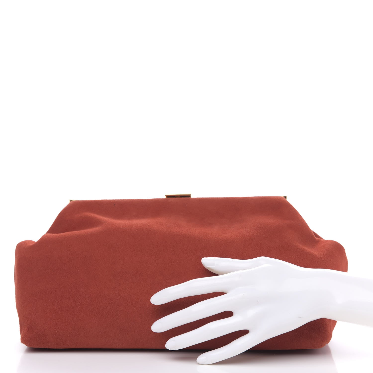 Mansur Gavriel Suede Volume Clutch Brick 2 of 11