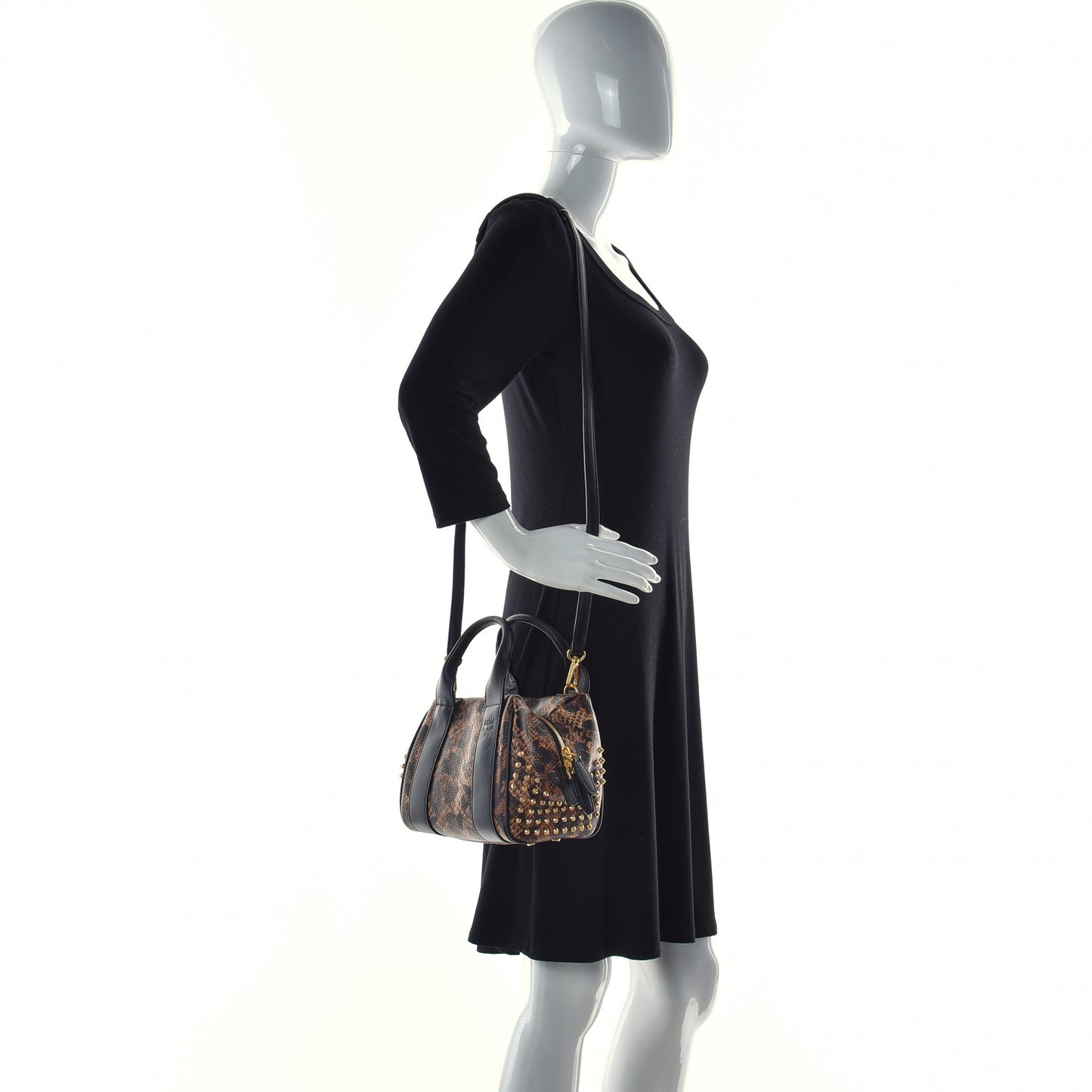 Leopard Print Studded Mini Keana Boston