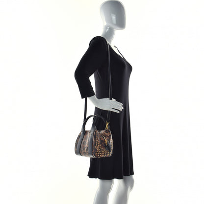 MCM Leopard Print Studded Mini Keana Boston 2 of 8