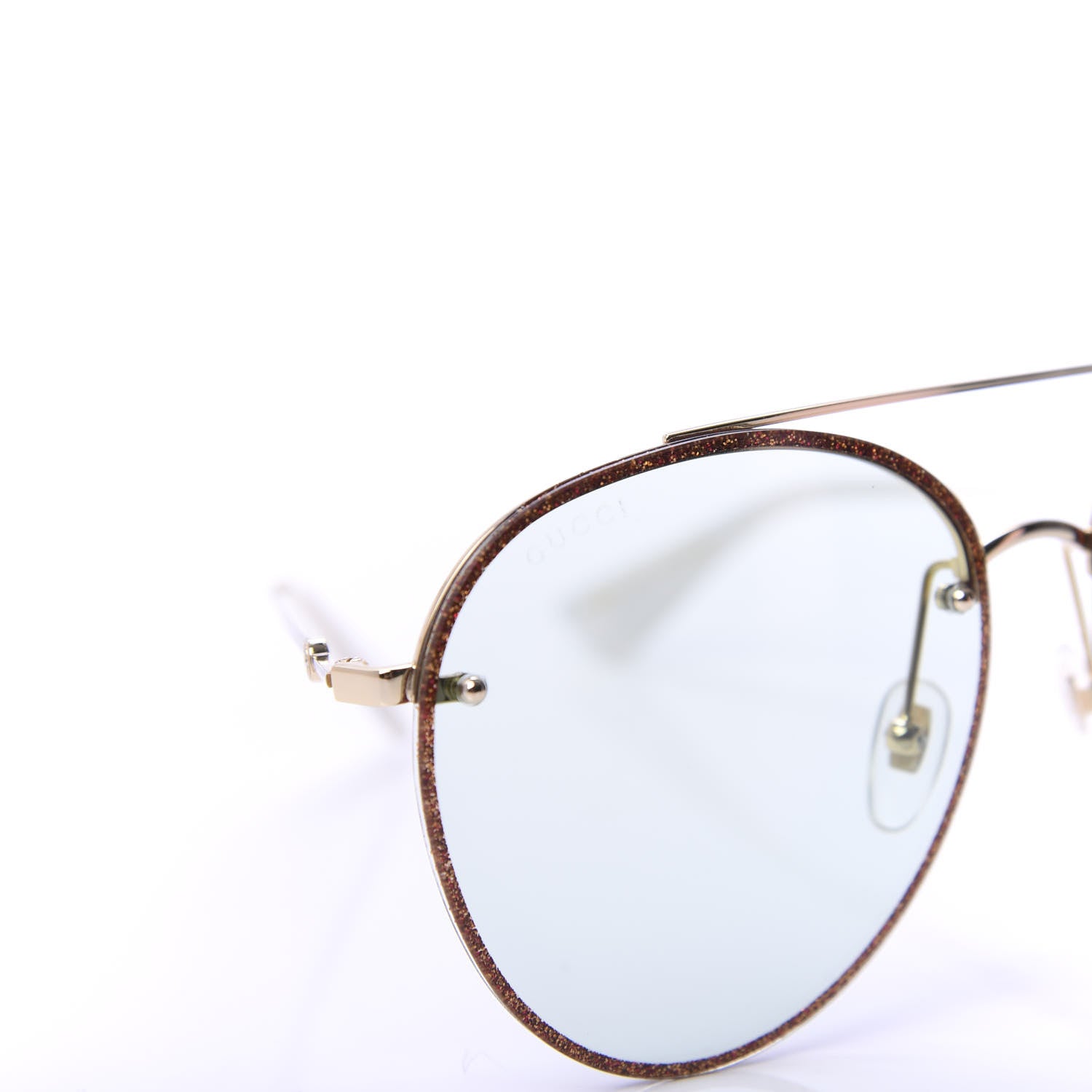 Gucci Glitter Aviator Sunglasses GG0351S Red 7 of 9