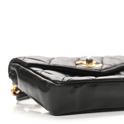 Chanel Lambskin Quilted Flap Waist Belt Bag Black 11 of 13