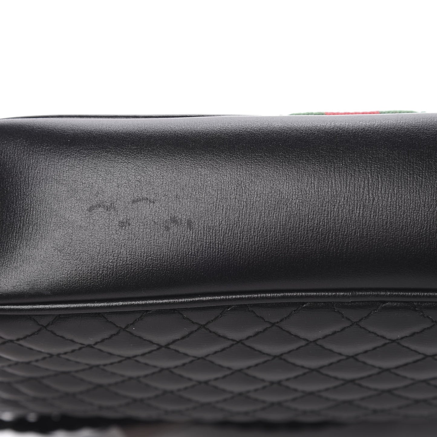 Calfskin Web Trapuntata Small GG Shoulder Bag Black