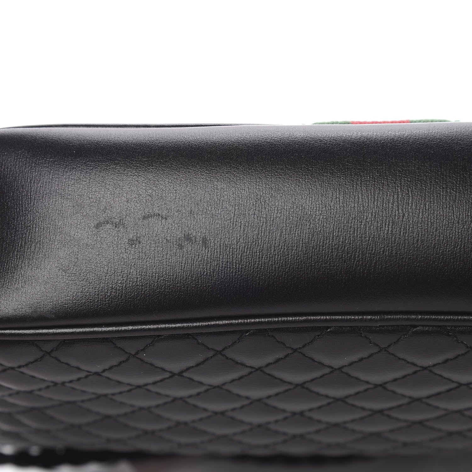 Gucci Calfskin Web Trapuntata Small GG Shoulder Bag Black 11 of 11