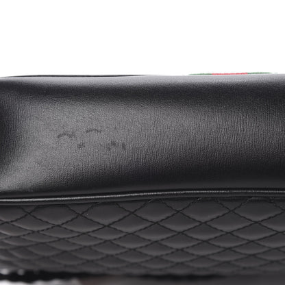 Gucci Calfskin Web Trapuntata Small GG Shoulder Bag Black 11 of 11