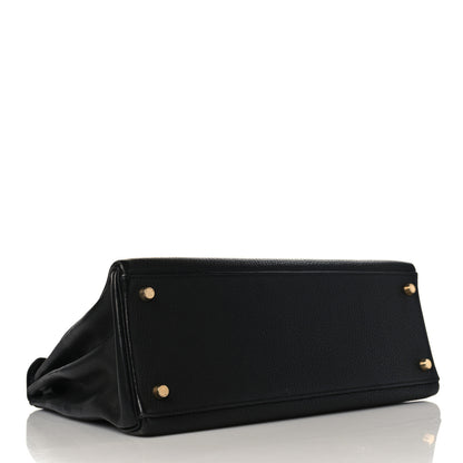 Hermes Taurillon Clemence Kelly Retourne 32 Black 4 of 11