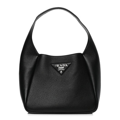 Prada Vitello Daino Dynamique Hobo Black 1 of 4
