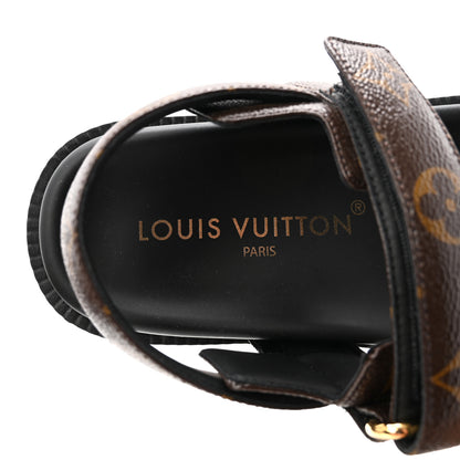 Louis Vuitton Monogram LV Sunset Comfort Flat Sandals 37 Cacao Brown 8 of 10