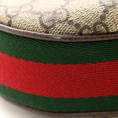 Gucci GG Supreme Monogram Textured Calfskin Web Large Attache Shoulder Bag Beige Ebony New Acero 11 of 14