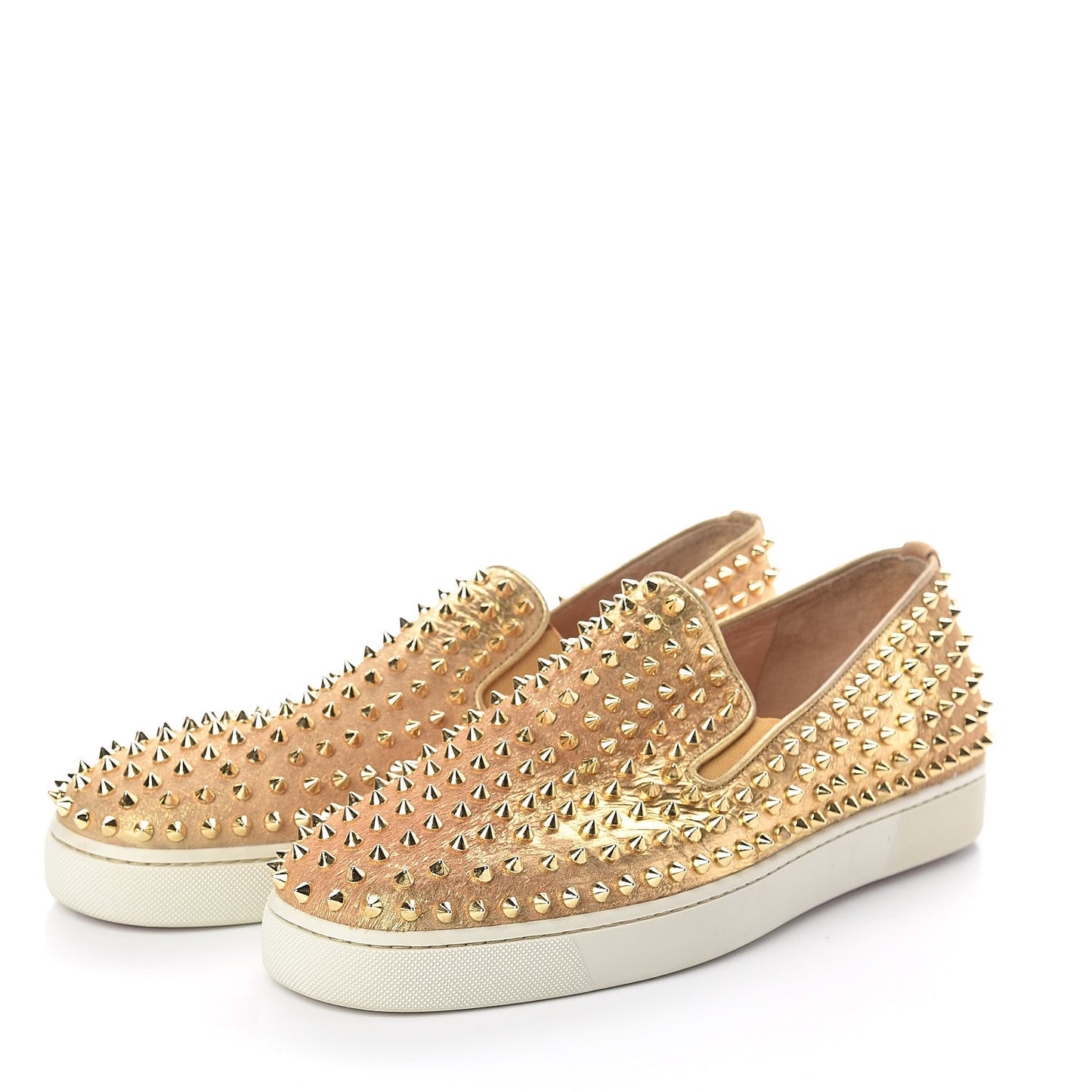 Lame Spikes Mens Roller Boat Flat 45.5 Version Gold