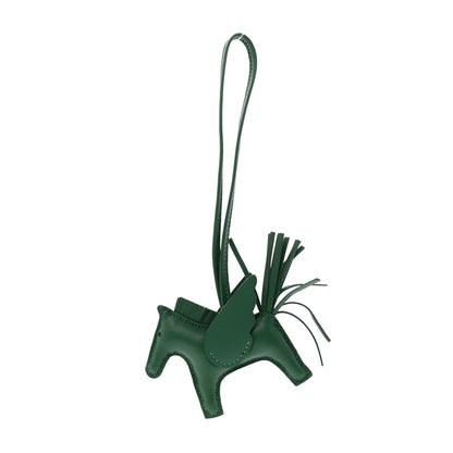 Hermes Milo Lambskin Grigri Rodeo Pegase Horse Bag Charm PM Vert Moyen 1 of 5