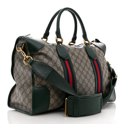 Gucci Soft GG Supreme Monogram Neo VintageWeb Skull Medium Duffle Bag Beige New Acero Green 2 of 13